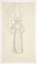 Studie eines Engels, für Die Suche nach dem Heiligen Gral (Serie von fünfzehn Gemälden für die Boston Public Library, abgeschlossen 1901)
