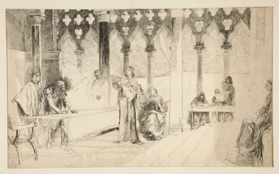 Gerichtsszene, aus Der Kaufmann von Venedig