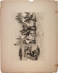 Zeitungen im Lager, 1876