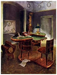 Kampagnenschreibtisch von Napoleon I., Schloss Malmaison, Frankreich, 1911-1912