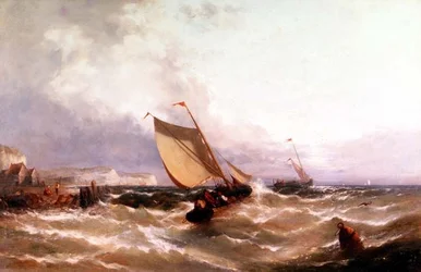 Fischerboote vor einer Küste