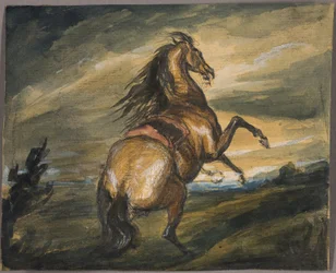 Steigendes Pferd