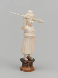 Schwarzer Bauer, Schachfigur, Indien, um 1820