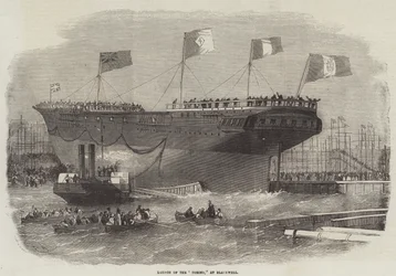 Stapellauf der Torino, in Blackwall