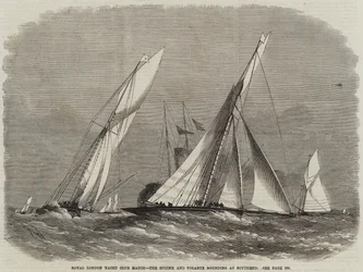Royal London Yacht Club Match, die Sphinx und Volante runden bei Southend