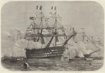 Die Cherbourg-Feste, Ihre Majestät besucht den Kaiser und die Kaiserin an Bord der Bretagne