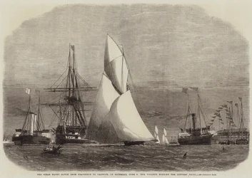 Das Ozean-Yacht-Rennen von Gravesend nach Harwich, am Samstag, 4. Juni, die Volante gewinnt den Preis der Cutter