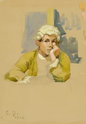 Junger Mann in Rokokokleidung