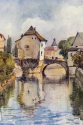 Der Rhein: Alte Brücke in Kreuznach