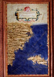 China und Japan Karte von Egnazio Danti, um 1567. Florenz, Palazzo Vecchio, Sala del Mappamondo