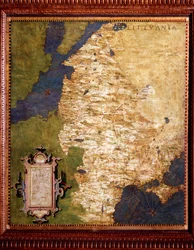 Livland an der Ostsee und Litauen, Karte von Egnazio Danti, um 1567