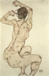 Eine kauernde Nackte, 1915