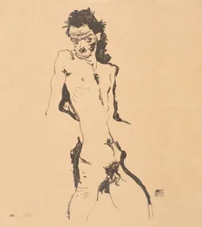 Männliches Akt-Selbstporträt, 1912.