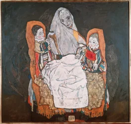Mutter mit ihren zwei Kindern, III