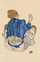Sitzende Frau, Rückansicht, 1917