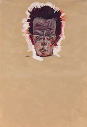 Selbstporträt, Kopf; Selbstbildnis, Kopf, 1910