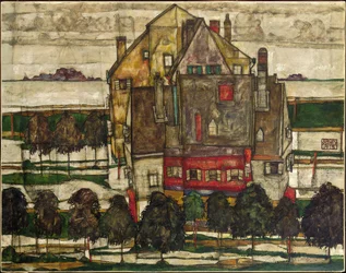 Einzelne Häuser (Häuser mit Bergen)