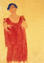 Frau mit blauen Haaren, 1918