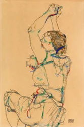 Frau mit erhobenen Armen, 1914