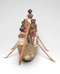 Modellsegelboot aus dem Grab von Khety (Beni Hasan) Mittleres Reich, ca. 2010 v. Chr. - 1950 v. Chr.