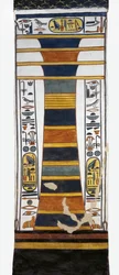 Ägypten, Theben, Luxor, Tal der Königinnen, Grab von Nefertari, Djed-Säule, die das Rückgrat von Osiris darstellt und Knochenmark der Auferstehung enthält, aus der 19. Dynastie