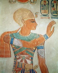 Porträt von Ramses III. (ca. 1184-1153 v. Chr.) aus dem Grab von Amen-Her-Khepshef, Neues Reich