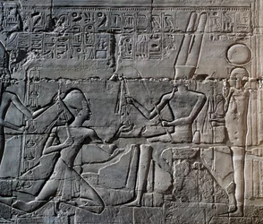 Kampagnen von Seti I. in Syrien und Palästina, Relief, Nordaußenwand der Großen Hypostylhalle, Karnak-Tempelkomplex (UNESCO-Welterbeliste)