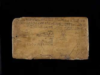 Schreibtafel mit Zeilen aus dem Hymnus an die Nilflut