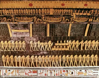 Detail aus dem Buch des Tages von der Decke der Grabkammer des Grabes von Ramses VI. (r.1143-1136 v. Chr.) Neues Reich