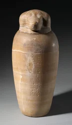 Kanopenkrug mit Pavian-Kopf, 664-525 v. Chr.
