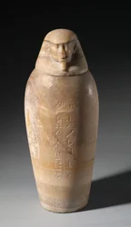 Kanopenkrug mit Männerkopf, 664-525 v. Chr.