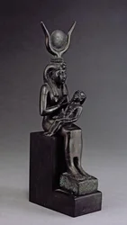 Die Göttin Isis, die den Säugling Horus stillt, Spätzeit