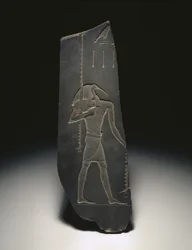 Thot, Gott der Gelehrsamkeit und Schutzpatron der Schreiber, 663-525 v. Chr. (Schiefer)