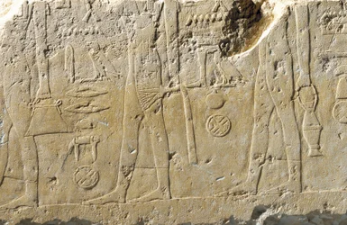 Detail des Relief-Fragments von Pehenuka, Altes Reich