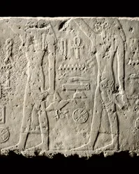 Detail des Reliefs von Pehenuka, Altes Reich, 2465-2323 v. Chr.