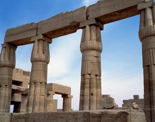 Ägyptische Antike: Ansicht des Tempels von Karnak. Ägypten