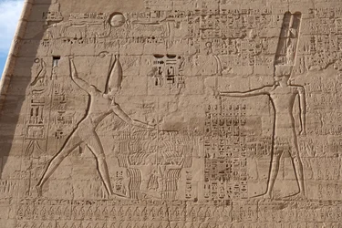 Szene des Massakers an Feinden, Tempel des Horus, Edfu