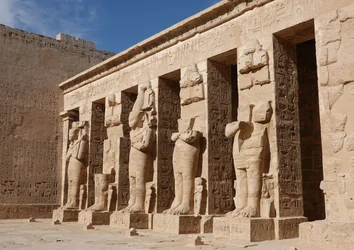 Skulpturen der Gottheiten, Horustempel, Edfu