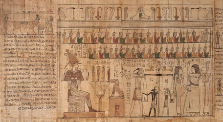 Tsekhons Buch der Toten, Detail, das Wiegen der Seelen (Psychostase), -664 bis -332