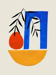Abstrakter blauer Bogen