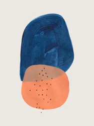 Abstrakte Blau Orange Formen