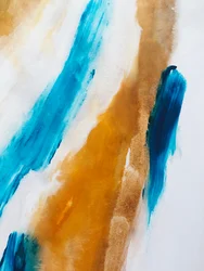 Blau Orange Abstrakter Fluss