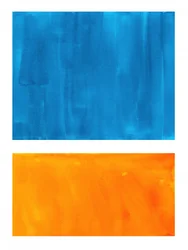Blau-orangefarbener Farbblock