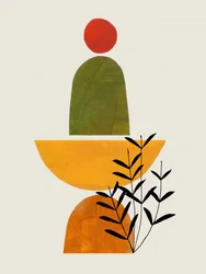 Botanische Balance Abstrakt