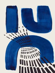 Geometrische blaue Formen