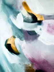 Goldener Teal-Abstraktfluss