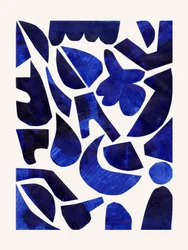 Indigo abstrakte Formen