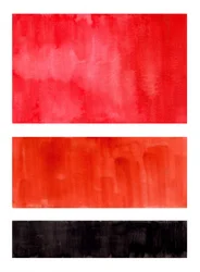Rote, orangefarbene und schwarze Lasuren