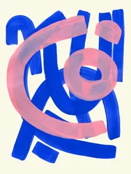 Lebendiges Blau-Pink-Abstrakt