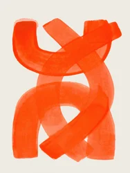 Lebendige orange Abstraktion